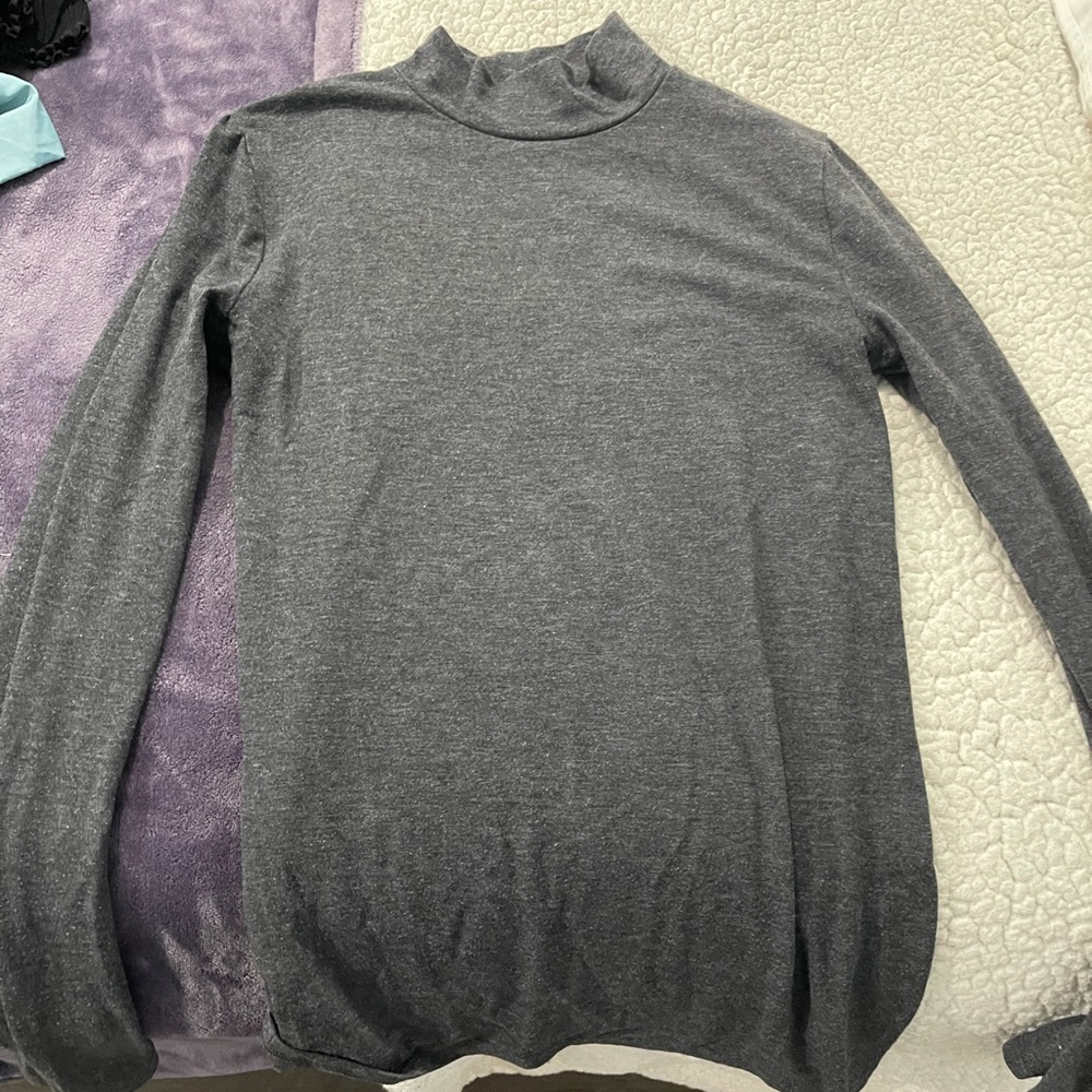 Grey turtle neck